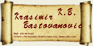 Krasimir Baštovanović vizit kartica
